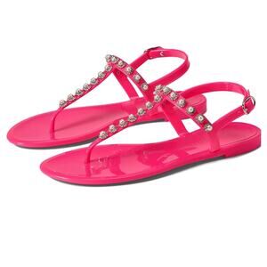 NWOB Stuart Weitzman Pink Pearl Jelly T Strap Sandals